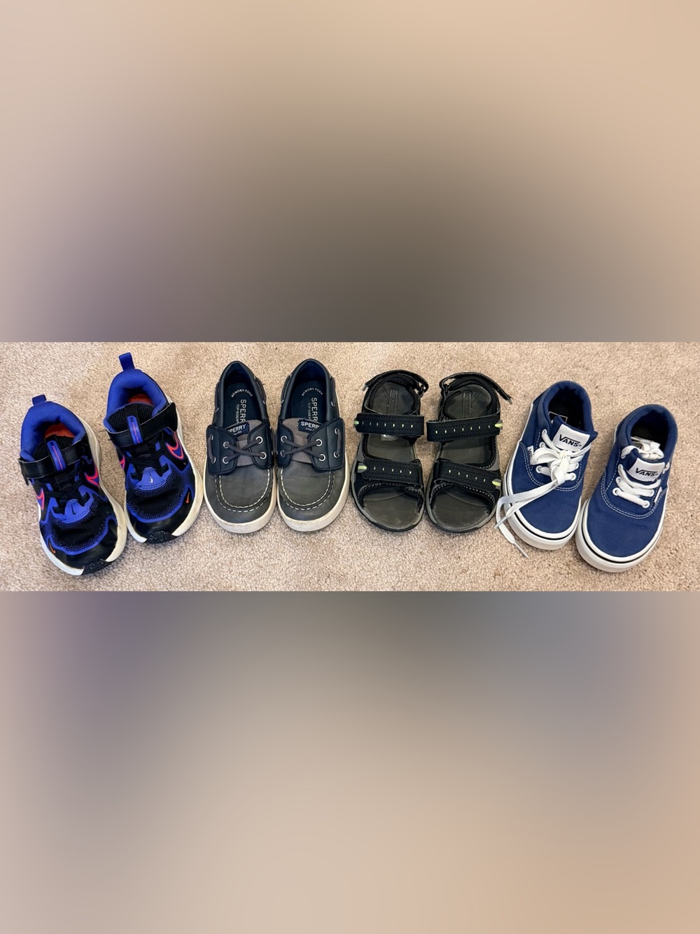 Boys Bundle Lot of Shoes VANS Nike Sperry Merrell Size Little Kid Size 11